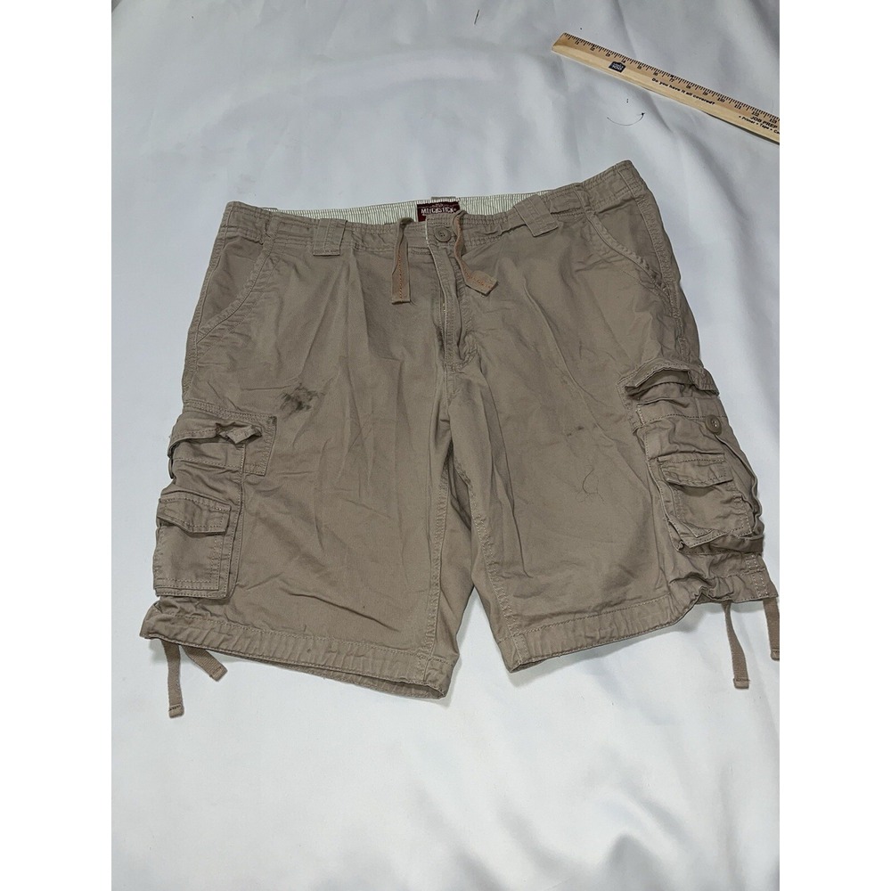 Matchstick Cargo Shorts mens Size 40 Heavy Duty Multi Pocket Tan Khaki hiking